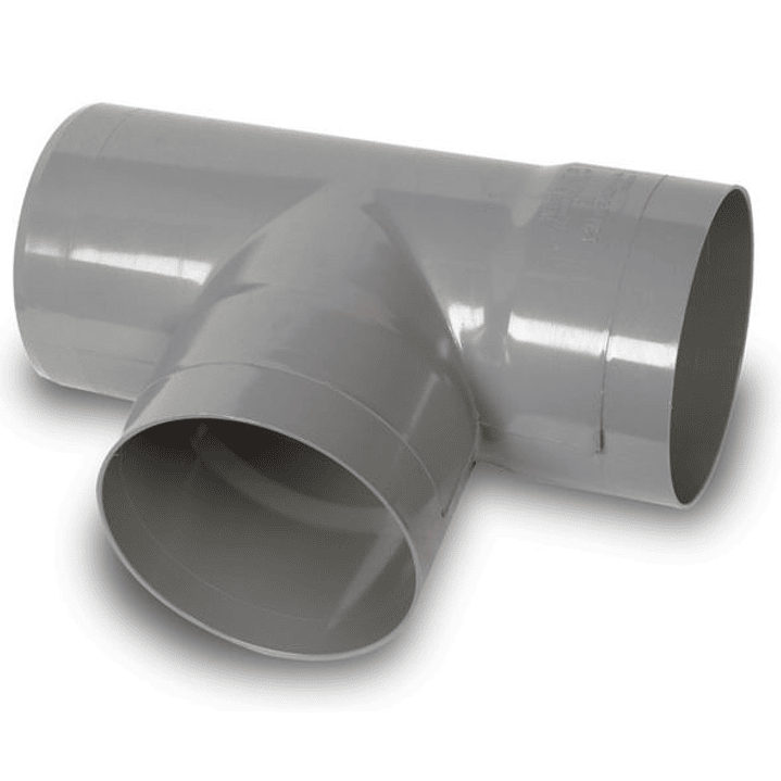 Tee PVC Sanitario Gris 50x50 mm 1