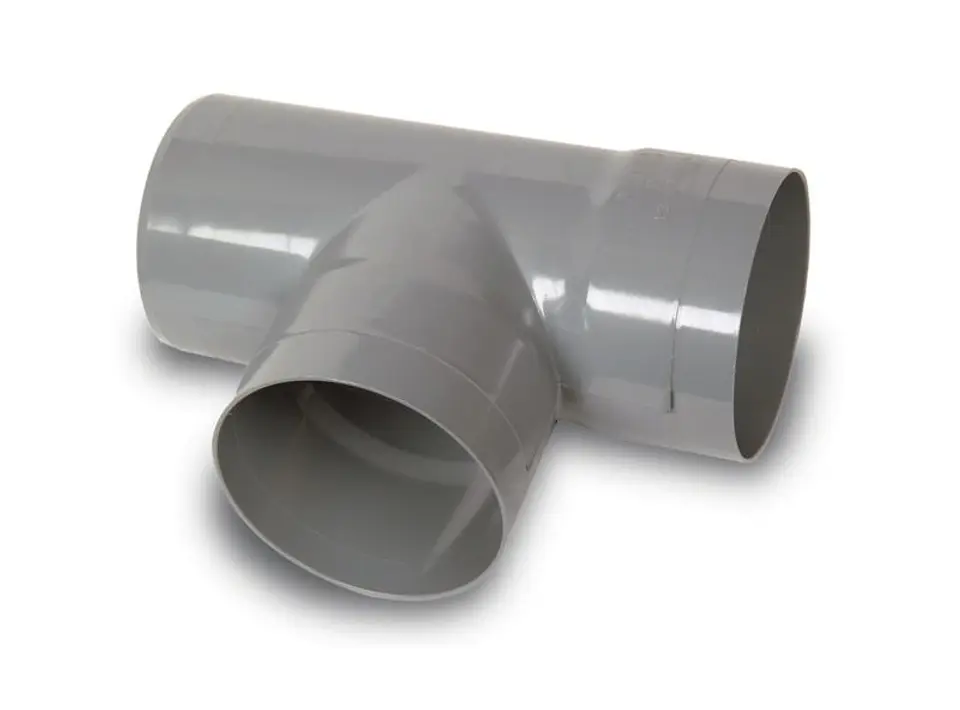 Tee PVC Sanitario Gris 40x40 mm 1