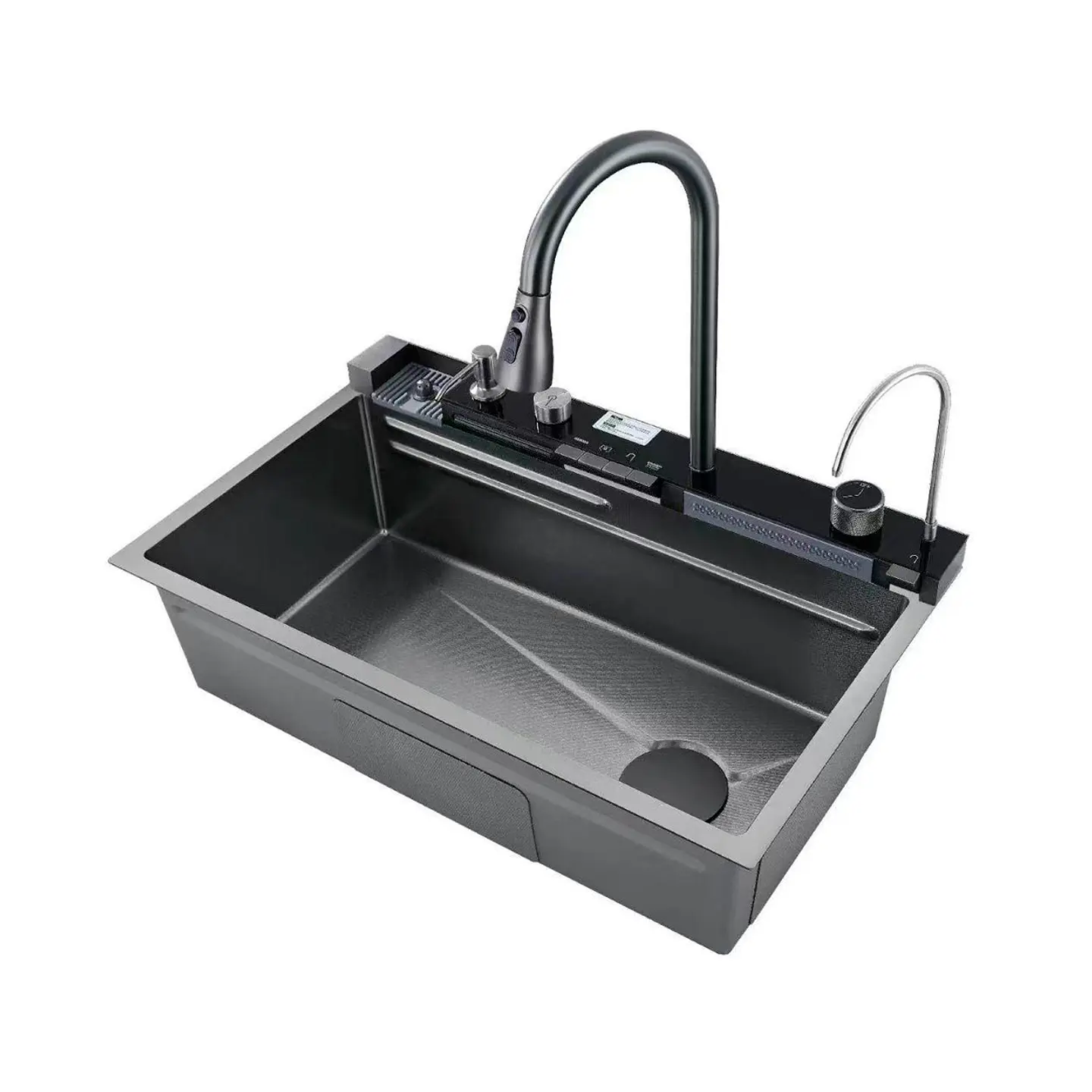 Set Lavaplato Empotrado Negro 80X45X21CM  1