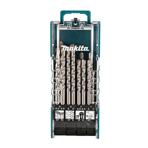 Set 12 Brocas Concreto 4-8MM XZPZ MAKITA D-73483	
