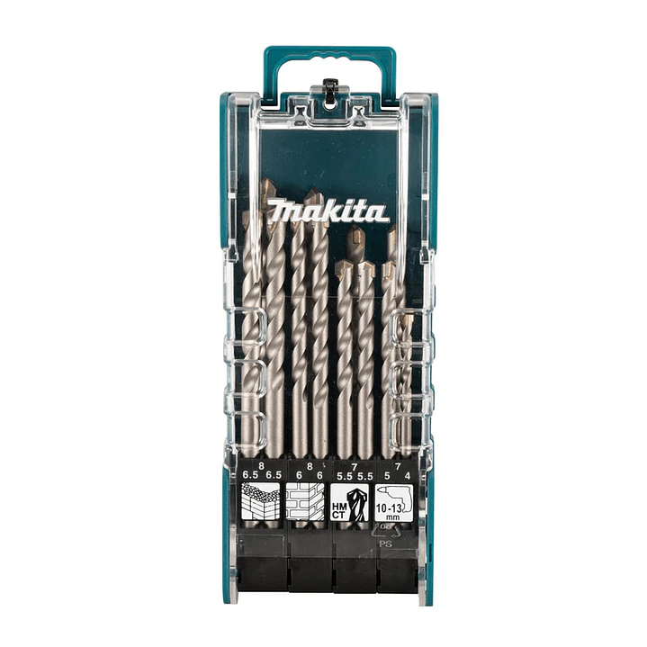 Set 12 Brocas Concreto 4-8MM XZPZ MAKITA D-73483	 1