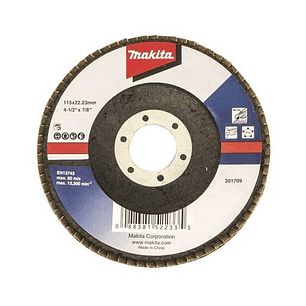 Disco Lija Flap P/Acero y Madera 115MM #120 MAKITA 63460