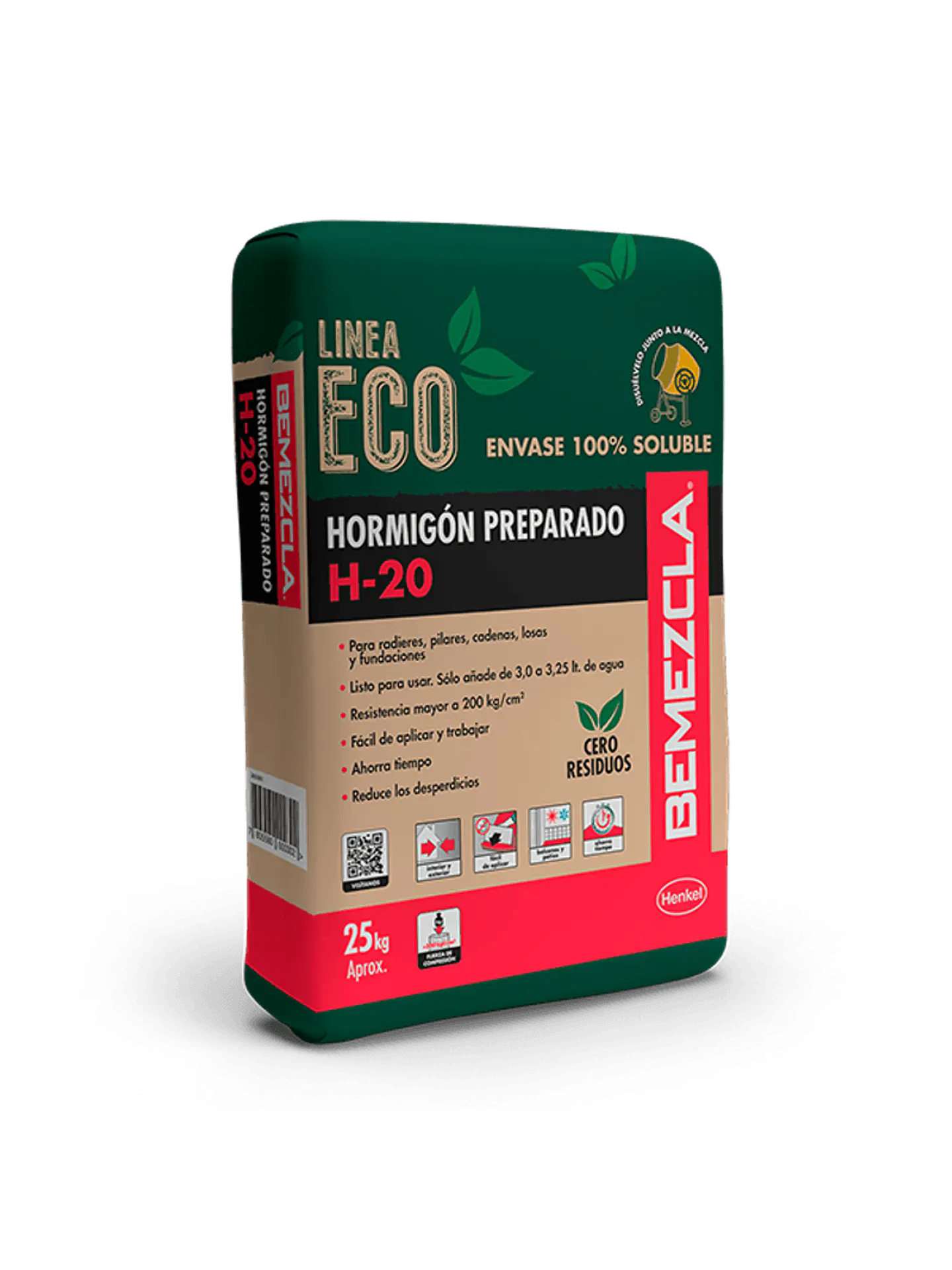 Bemezcla Hormigon PREP H20 25 KGS BEKRON 1