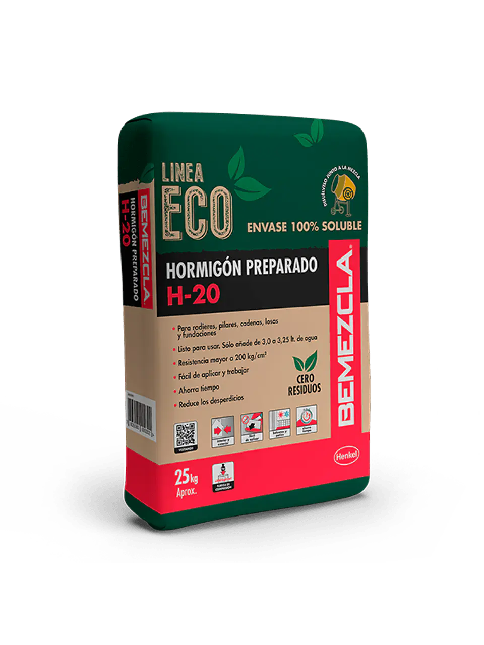Bemezcla Hormigon PREP H20 25 KGS BEKRON 1