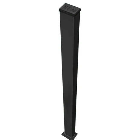 Poste Negro 60X60X1.5MM 2.40MTS + KIT (Tapa-Perno-Clip)