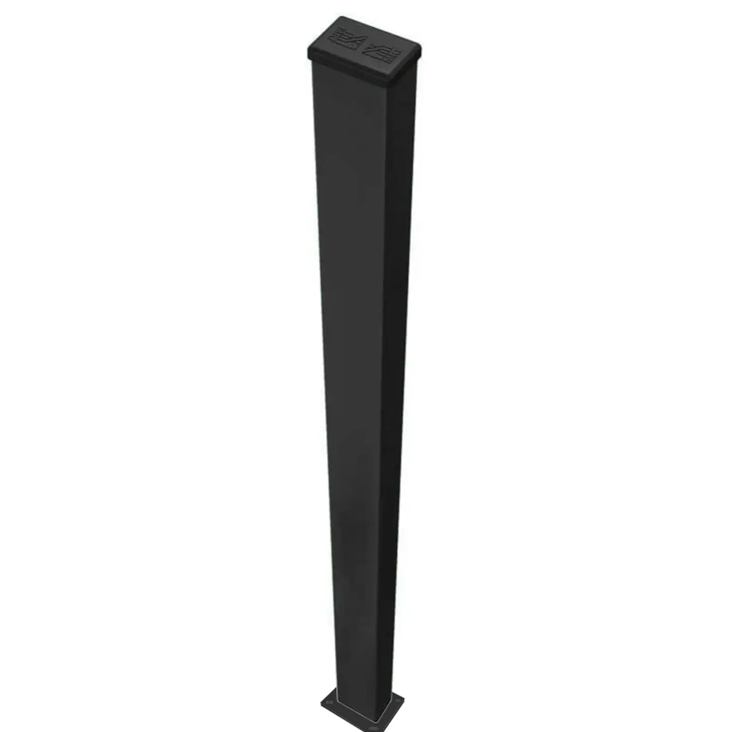 Poste Negro 60X60X1.5MM 2.40MTS + KIT (Tapa-Perno-Clip) 1