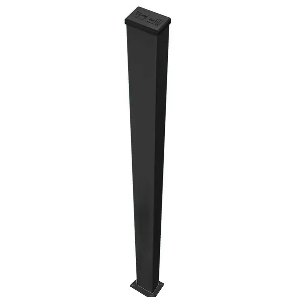 Poste Negro 60X60X1.5MM 2.40MTS + KIT (Tapa-Perno-Clip) 1