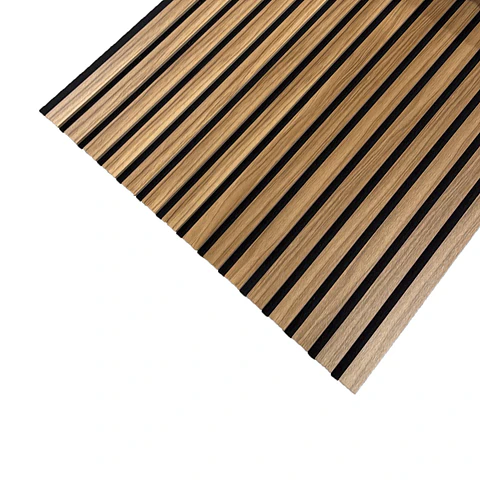 Panel Acustico C/Laminas de Madera WALNUT 600X2400MM