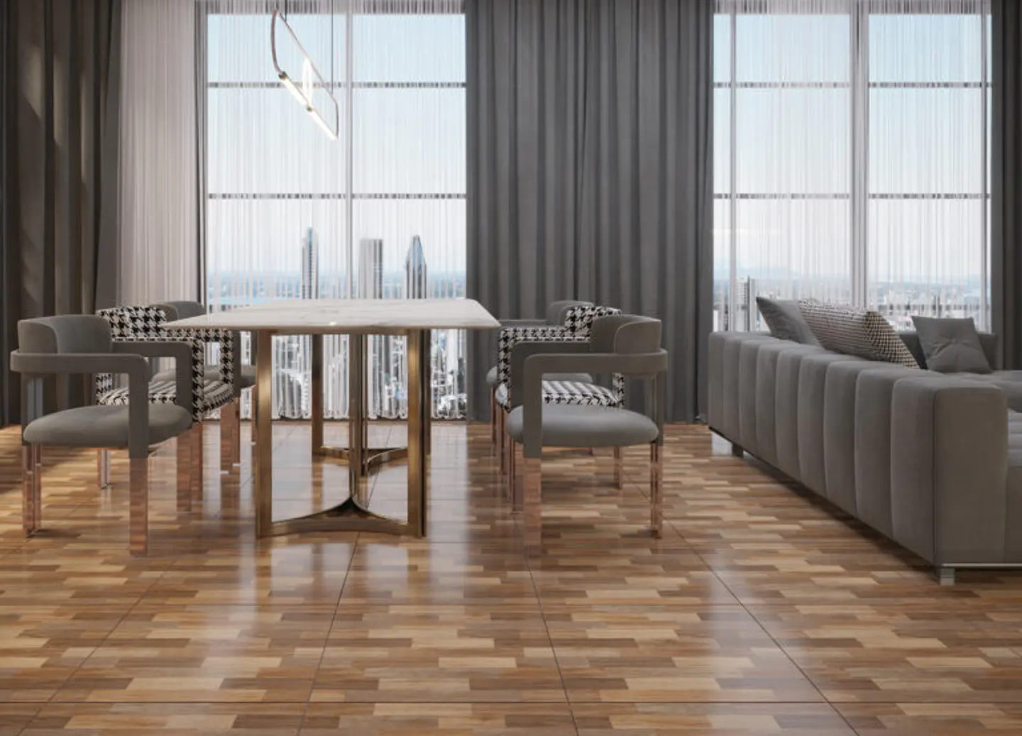Ceramica Piso 57X57 Taco Damasco 59459 2.3m² CAJA (BR)	 2