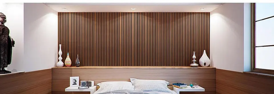 Panel Acustico C/Laminas de Madera WALNUT 600X2400MM 3