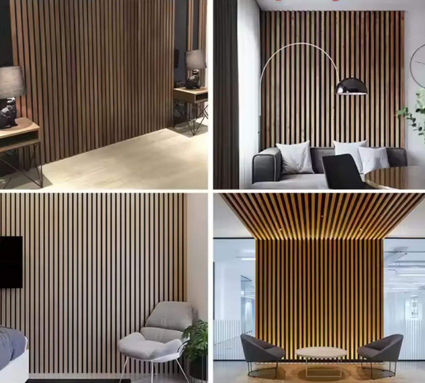 Panel Acustico C/Laminas de Madera Black Oak 600X2400MM 3