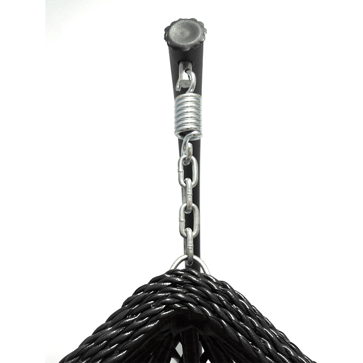 Mecedora Colgante Ovalada Tipo Canasto Negra Black Friday 7