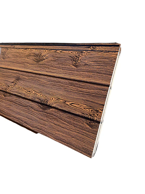 Metal Siding 400x3800MM SD-02 Avellano Oscuro (2 Zanjas)
