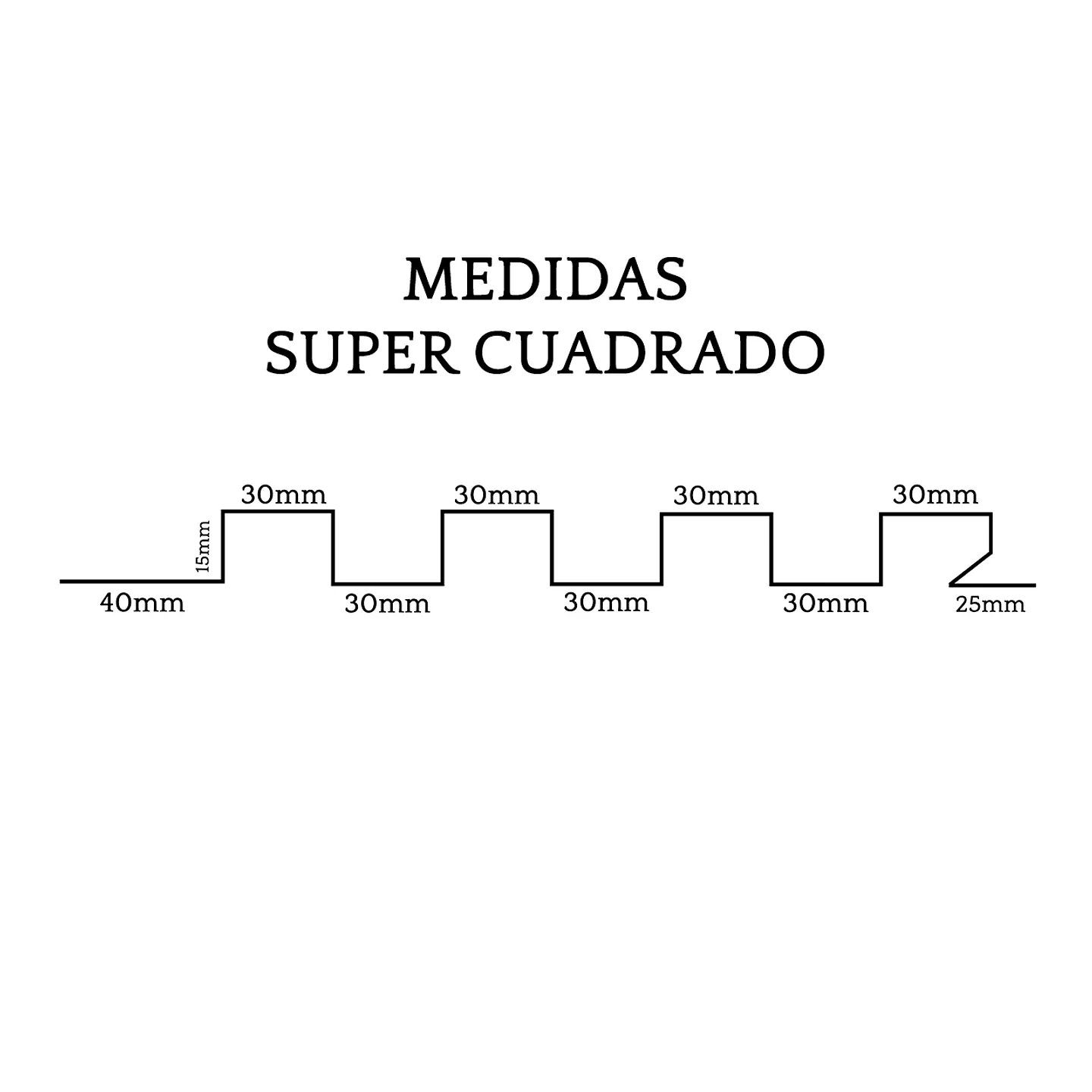 FS Super Cuadrado Prepintado 0.4X390MM X METRO 6