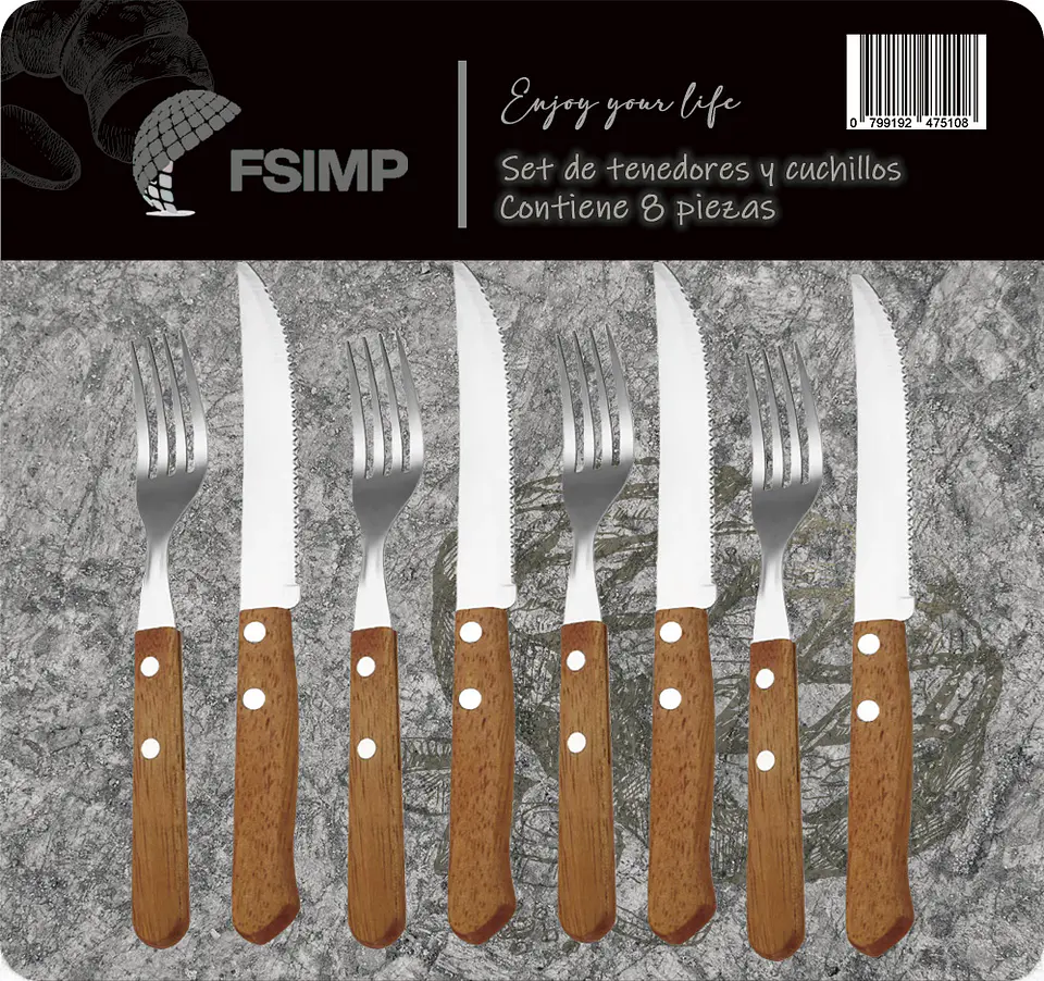 Set Tenedores y Cuhillos 8 Piezas FSIMP 1