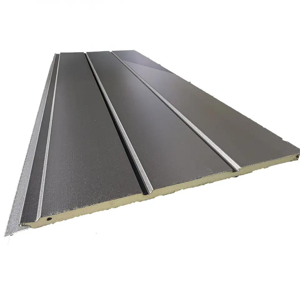 Metal Siding 400X3800MM D-11 Negro Mate 2 ZANJAS (NG)	 1