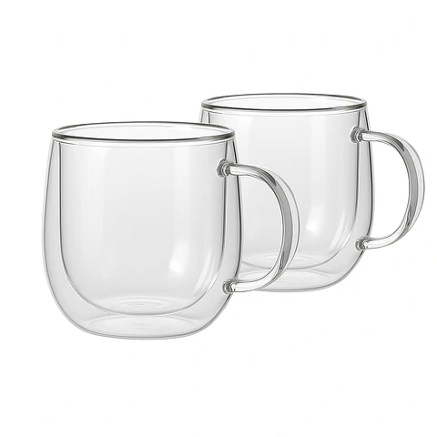 Set 2 Tazas de Vidrio de Doble Pared 300ML	