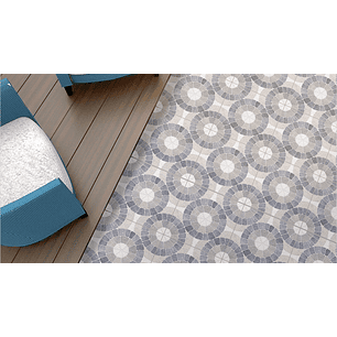 $7.354m² Cerámica Piso 61X61 Mosaico Blue 2.65m² Caja