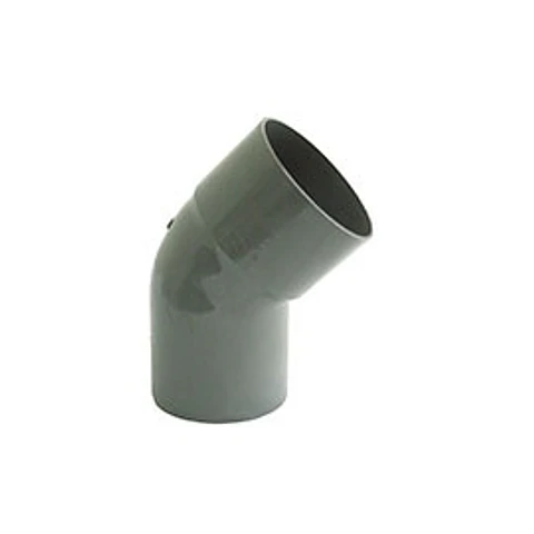 Semicodo PVC Sanitario Gris 45° 40MM