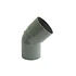 Semicodo PVC Sanitario Gris 45° 40MM