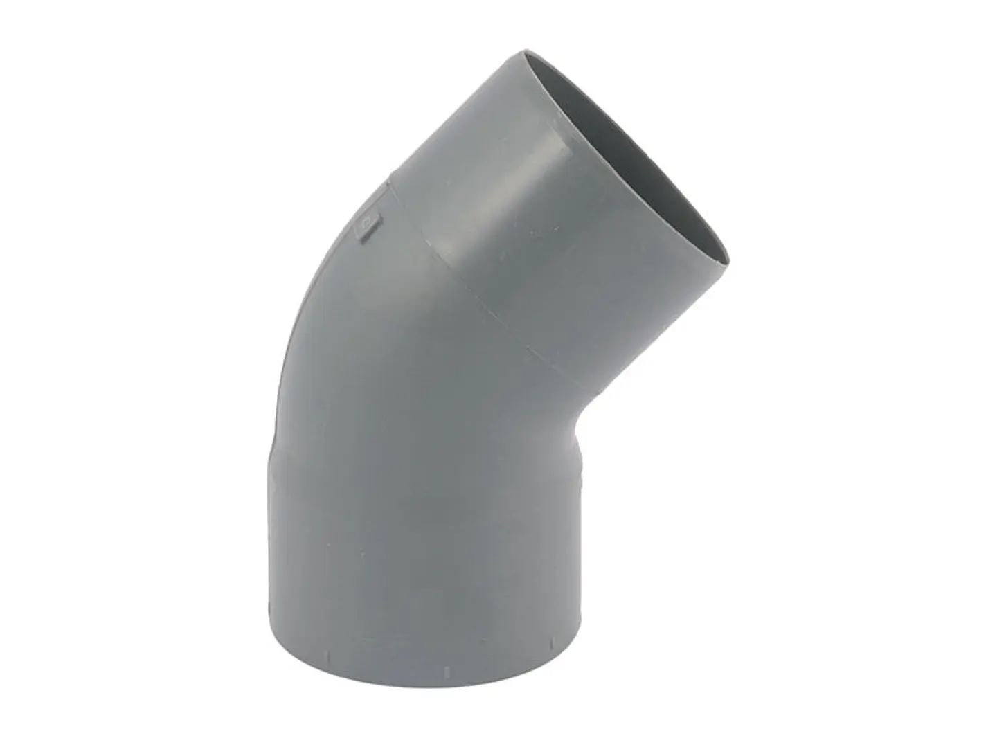 Semicodo PVC Sanitario Gris 45° 75mm 1