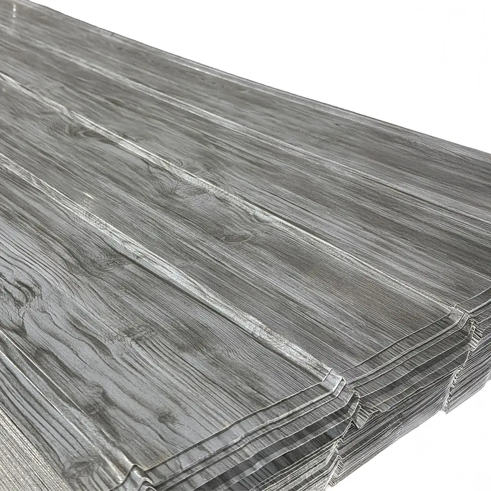 Zinc 5V Prepintado Texturizado Madera Gris 0.40x895x2.50mts 1