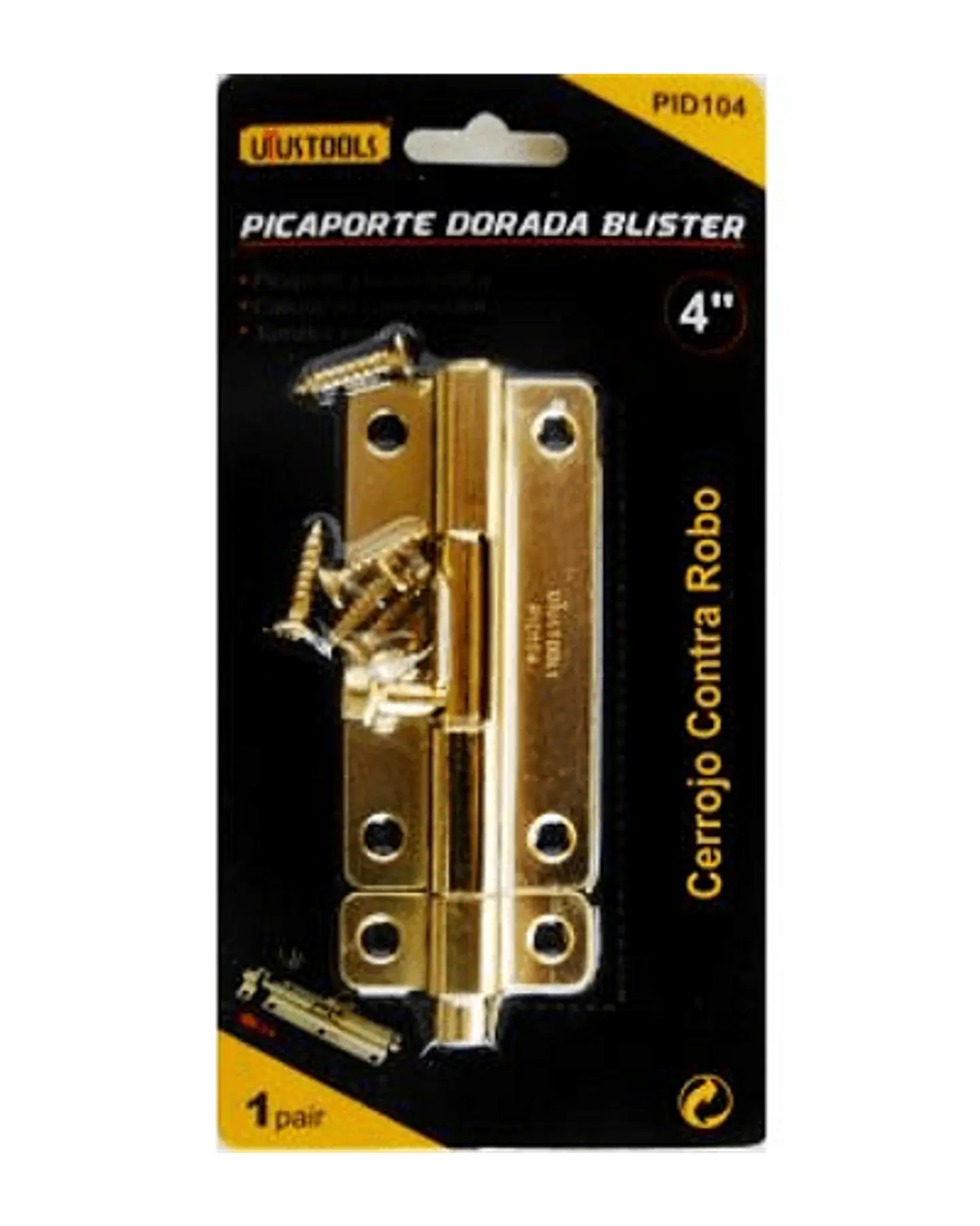 Picaporte Dorada Blister 4