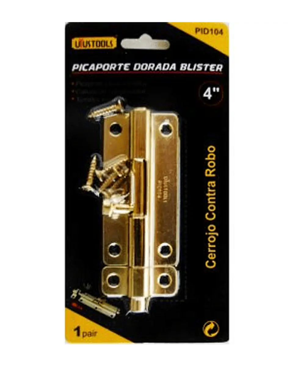 Picaporte Dorada Blister 4