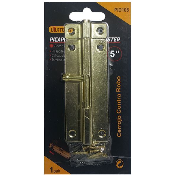 Picaporte Dorada Blister 5"