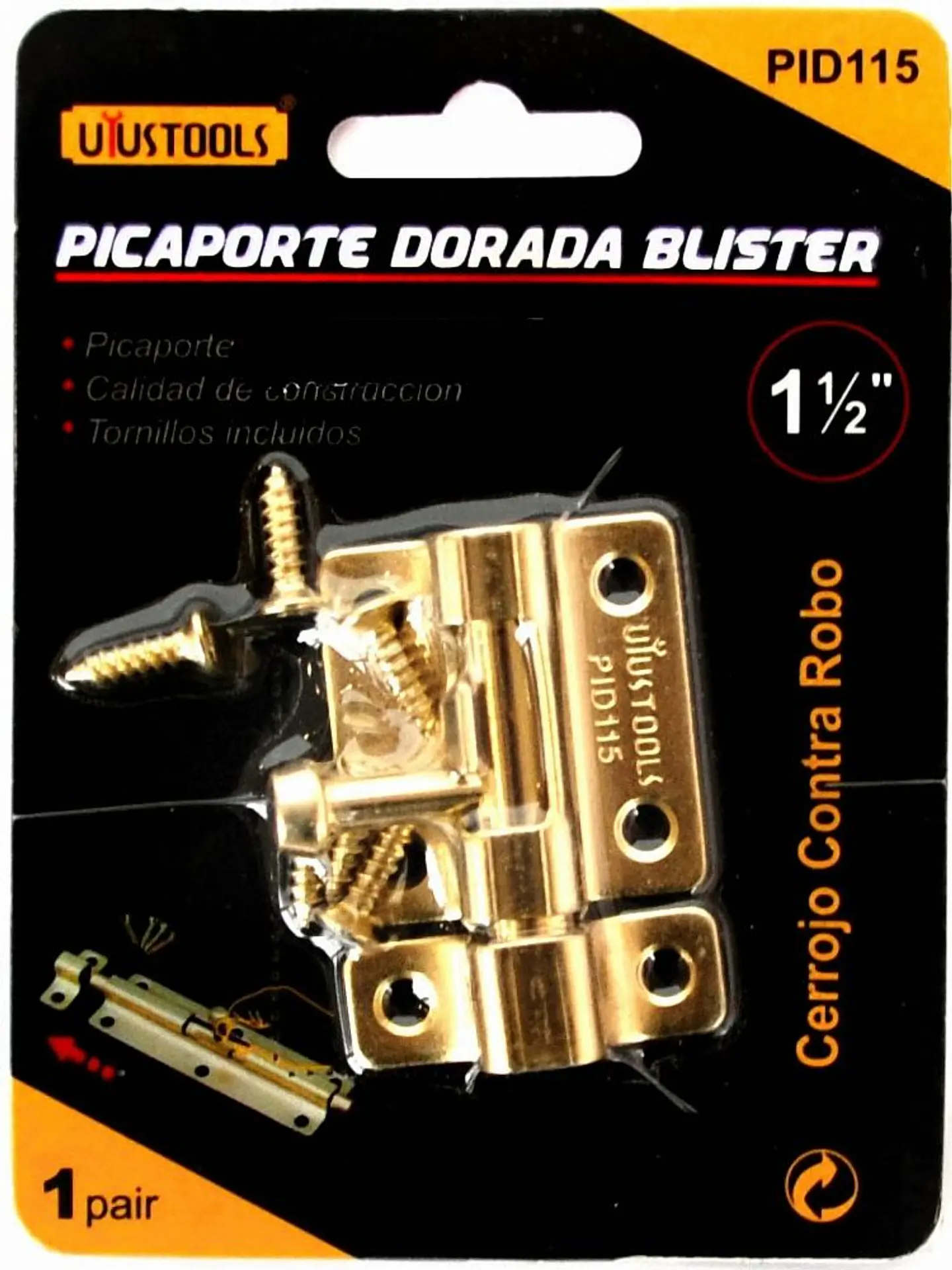 Picaporte Dorada Blister 1.5