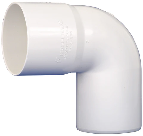 FH23 Codo Canaleta  M-H Blanco 75x87 mm