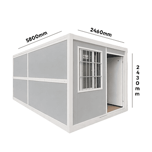 Modulo Plegable 13m² Marco Blanco Color Gris Ceniza