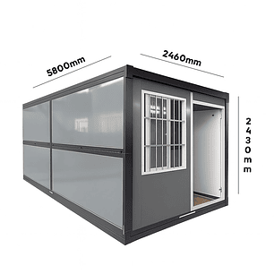 Modulo Plegable 13m² Marco Negro Color Gris