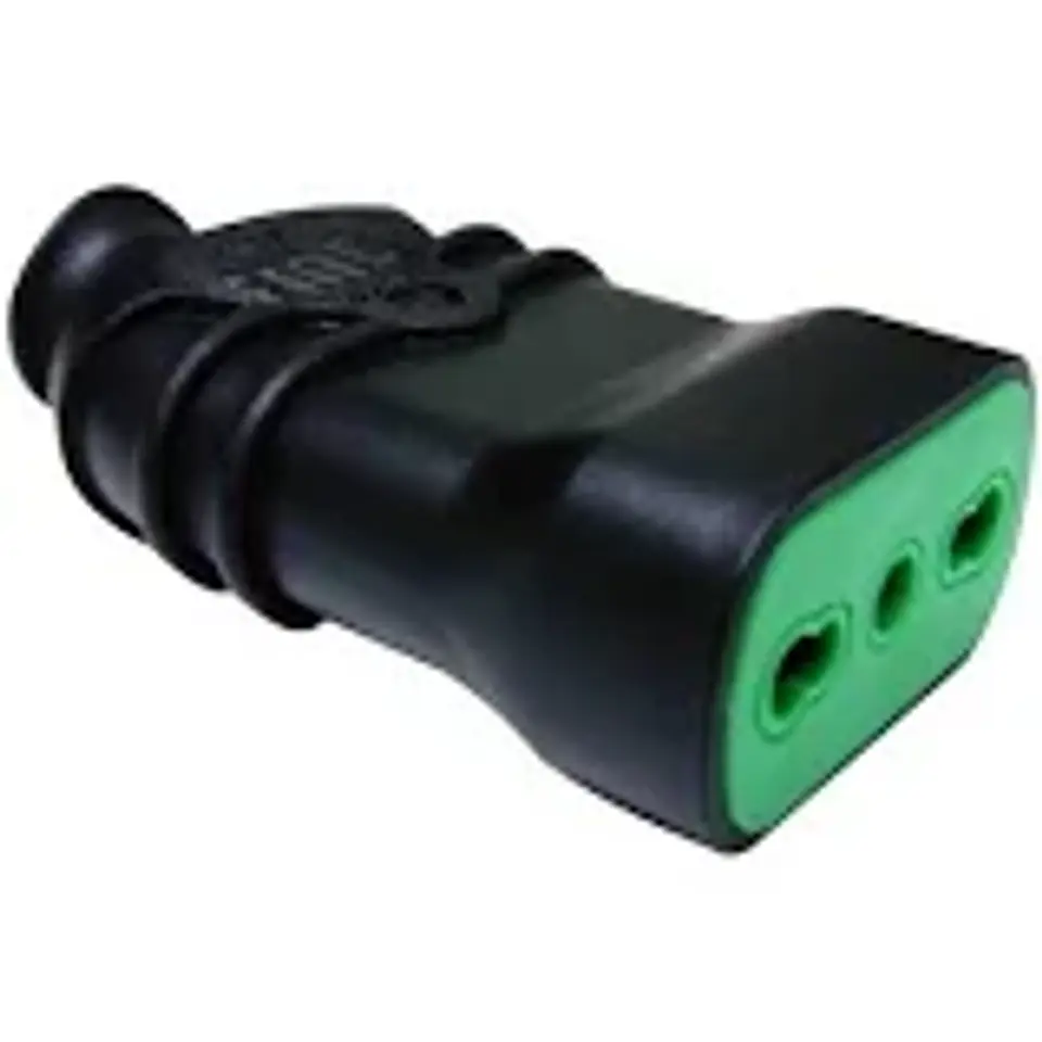 Enchufe Hembra 10A 2P 250V Negro Faton 1