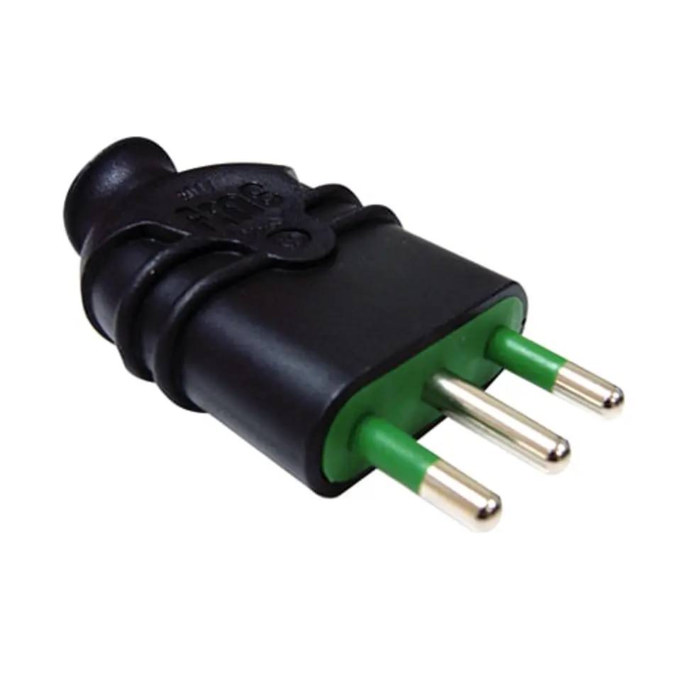 Enchufe Macho 2P 10A Negro 1