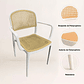 Silla Terraza Beige/Blanca C/Apoya Brazos - Miniatura 2
