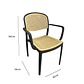 Silla Terraza Beige/Negra C/Apoya Brazos - Miniatura 3