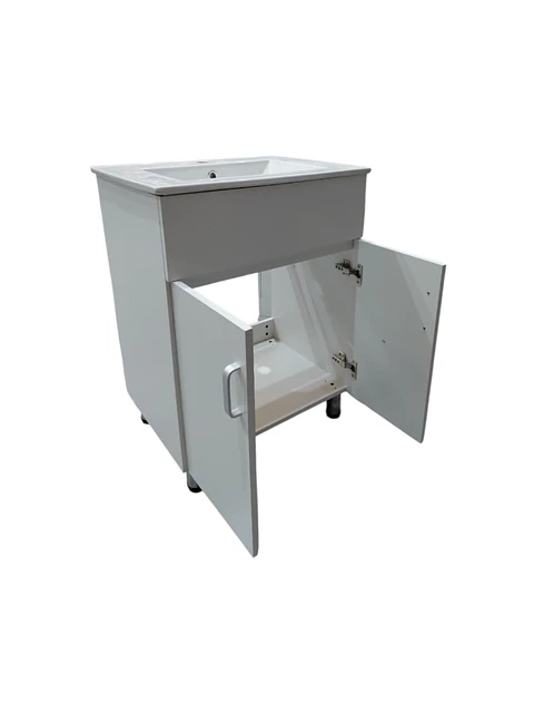 Vanitorio + Mueble Blanco Sin Griferia 61Xx47x85cm 600-1 