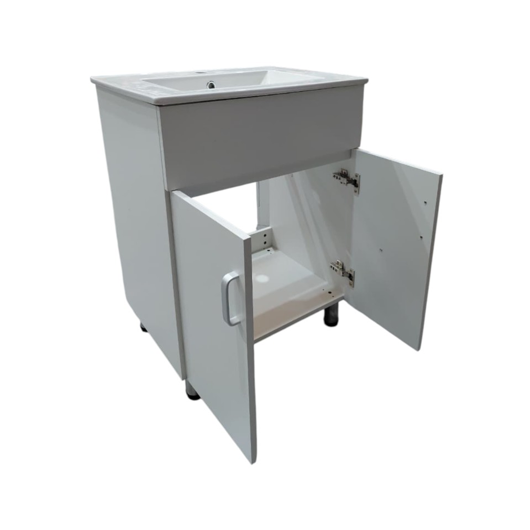 Vanitorio + Mueble Blanco Sin Griferia 61Xx47x85cm 600-1  2