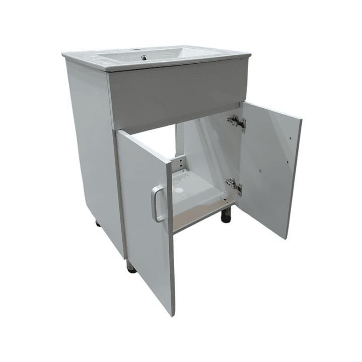 Vanitorio + Mueble Blanco Sin Griferia 61Xx47x85cm 600-1  2