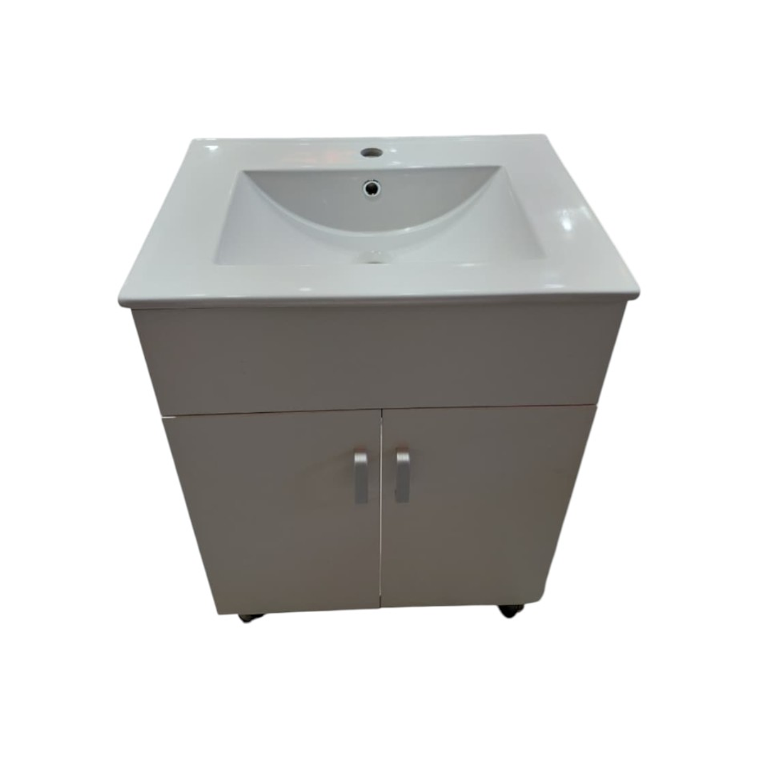 Vanitorio + Mueble Blanco Sin Griferia 61Xx47x85cm 600-1  3