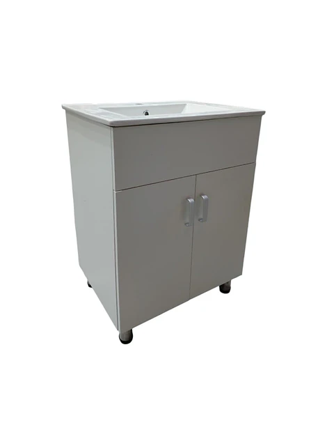 Vanitorio + Mueble Blanco Sin Griferia 61Xx47x85cm 600-1 