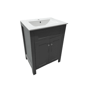 Vanitorio + Mueble Gris Sin Griferia 61x46.5x82cm K1057