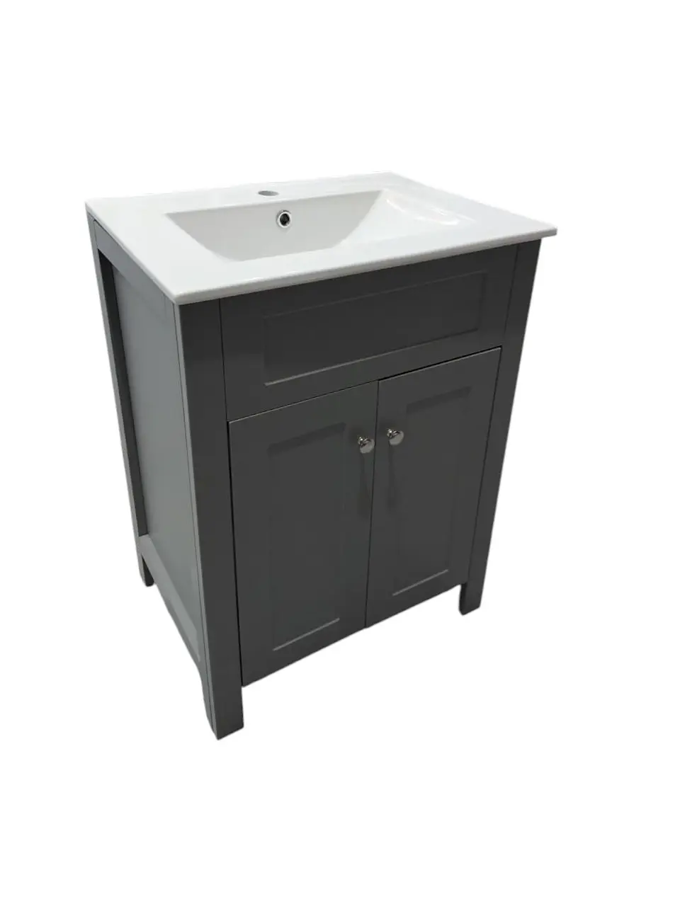 Vanitorio + Mueble Gris Sin Griferia 61x46.5x82cm K1057 1