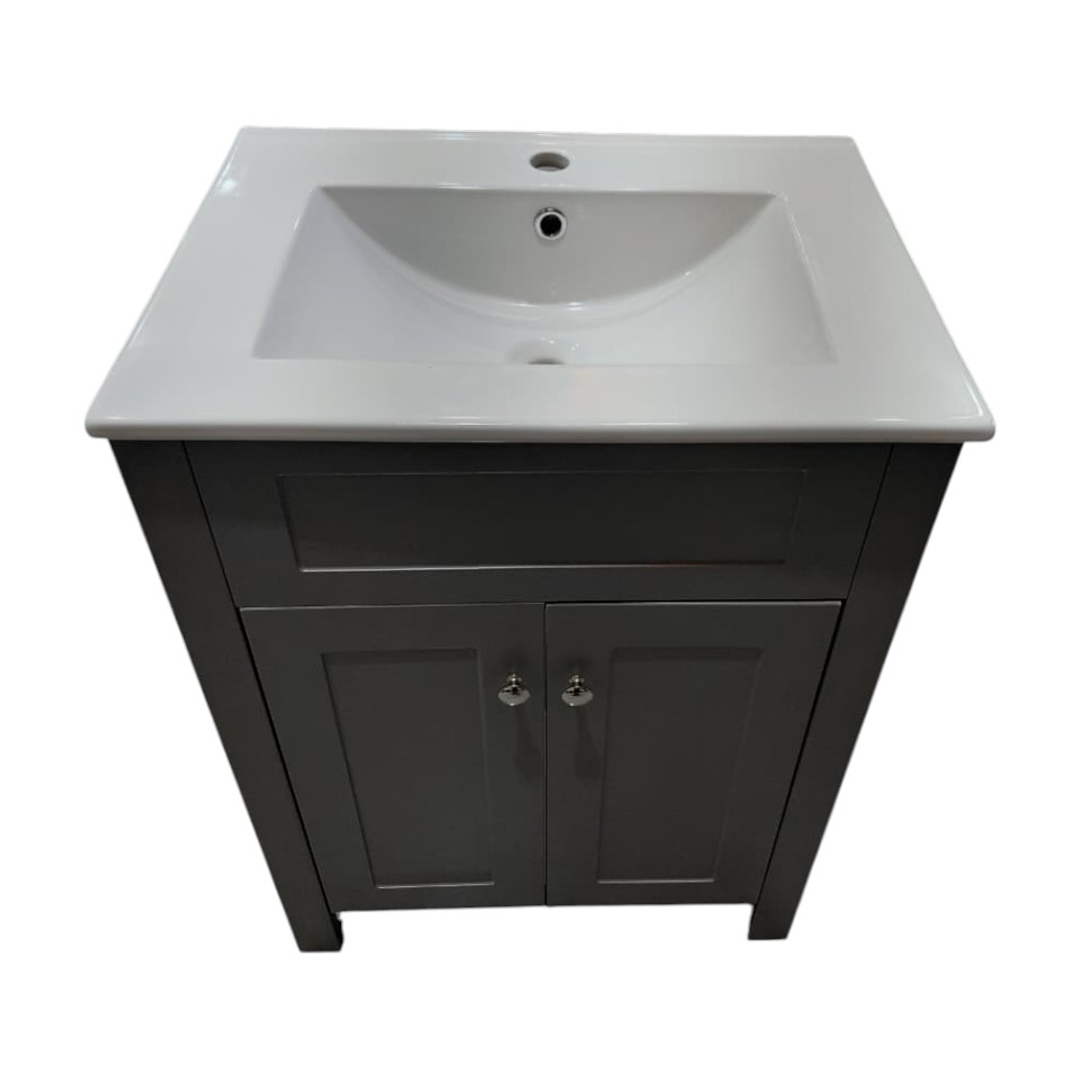 Vanitorio + Mueble Gris Sin Griferia 61x46.5x82cm K1057 3