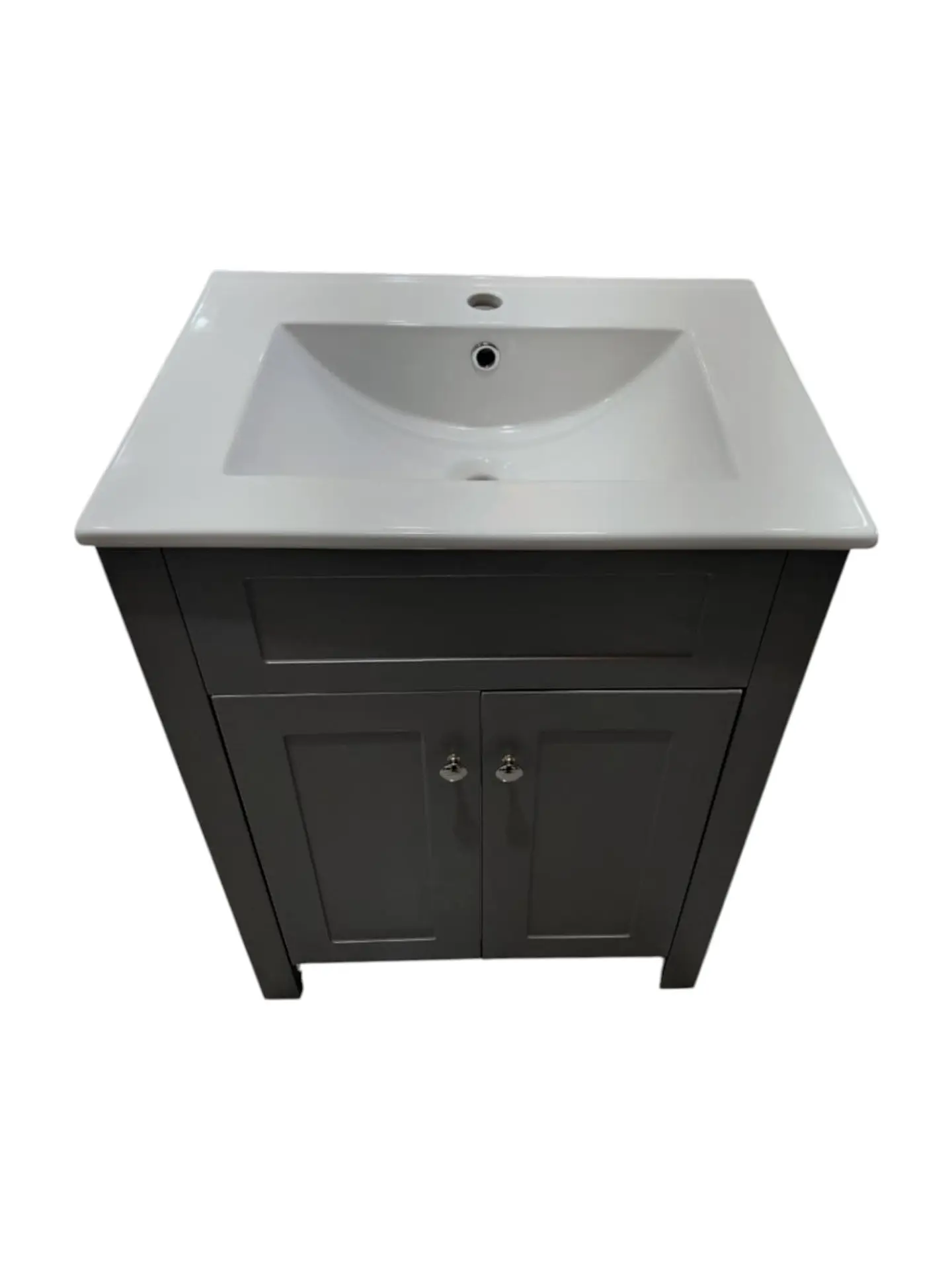 Vanitorio + Mueble Gris Sin Griferia 61x46.5x82cm K1057 3