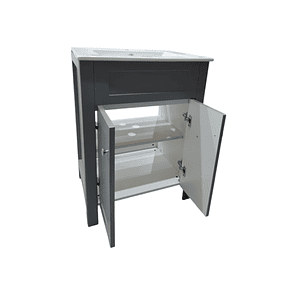 Vanitorio + Mueble Gris Sin Griferia 61x46.5x82cm K1057