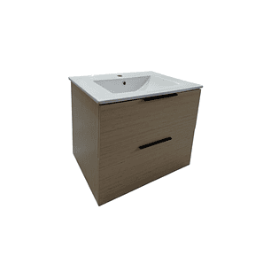 Vanitorio + Mueble Colgante Rustic OAK Sin Griferia 61x46x52cm K2068