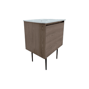 Vanitorio + Mueble Castaño Sin Griferia 61x46x82cm K1095