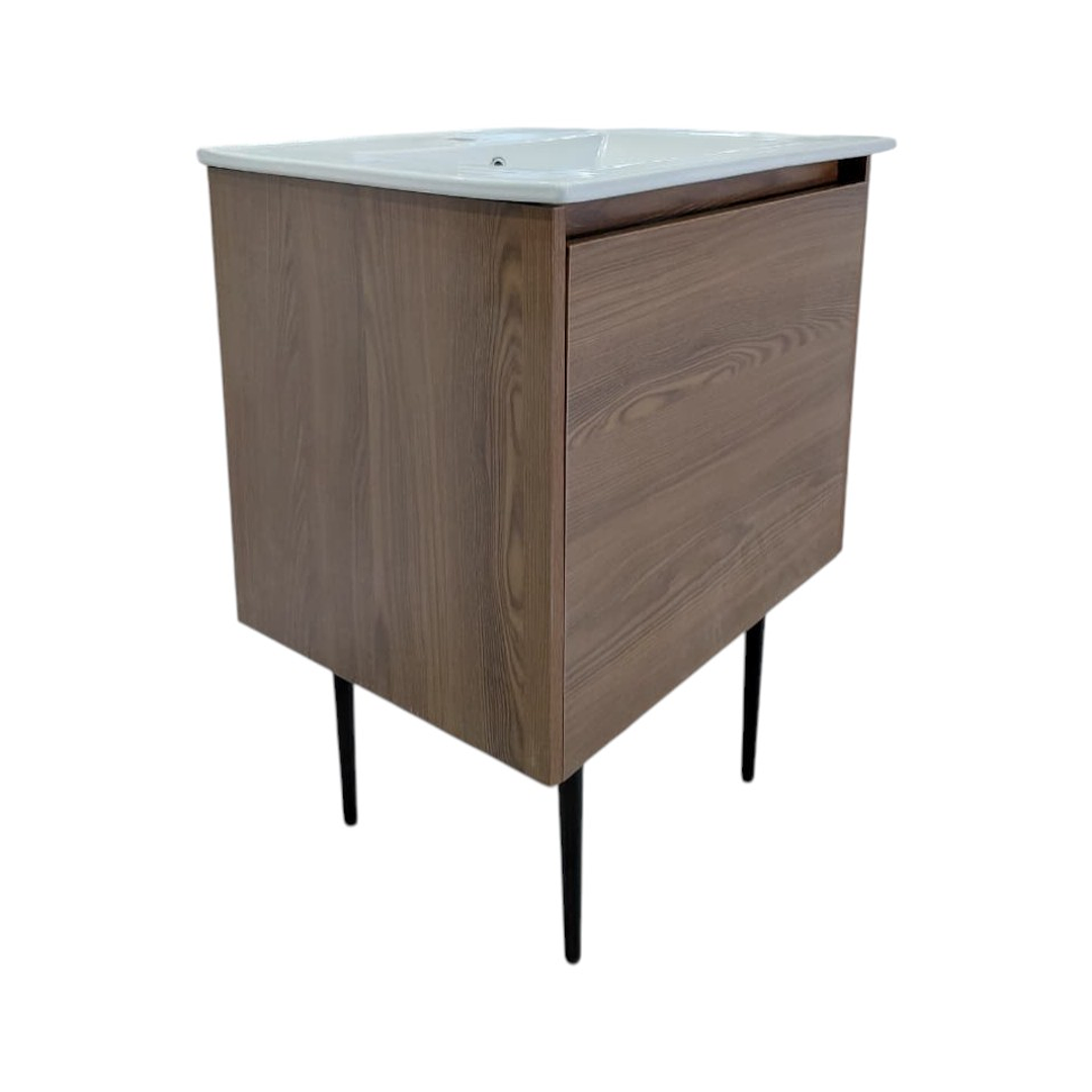 Vanitorio + Mueble Castaño Sin Griferia 61x46x82cm K1095 1